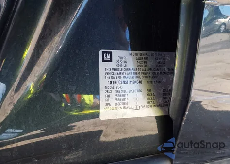 2017 GMC Canyon Sle z USA, uszkodzony, nr VIN 1GTG6CEN5H1194548